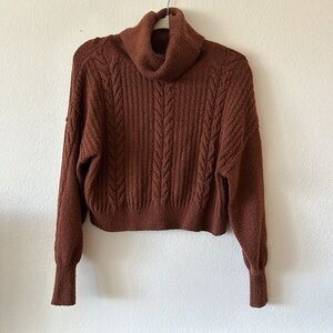 Mockneck Cropped Sweater